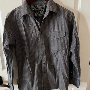 Boys snap shirt long sleeved micros brand XL 18 purple